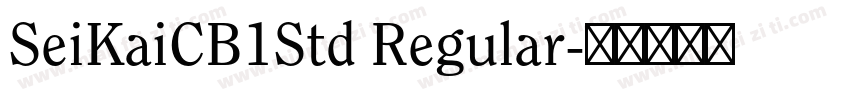 SeiKaiCB1Std Regular字体转换